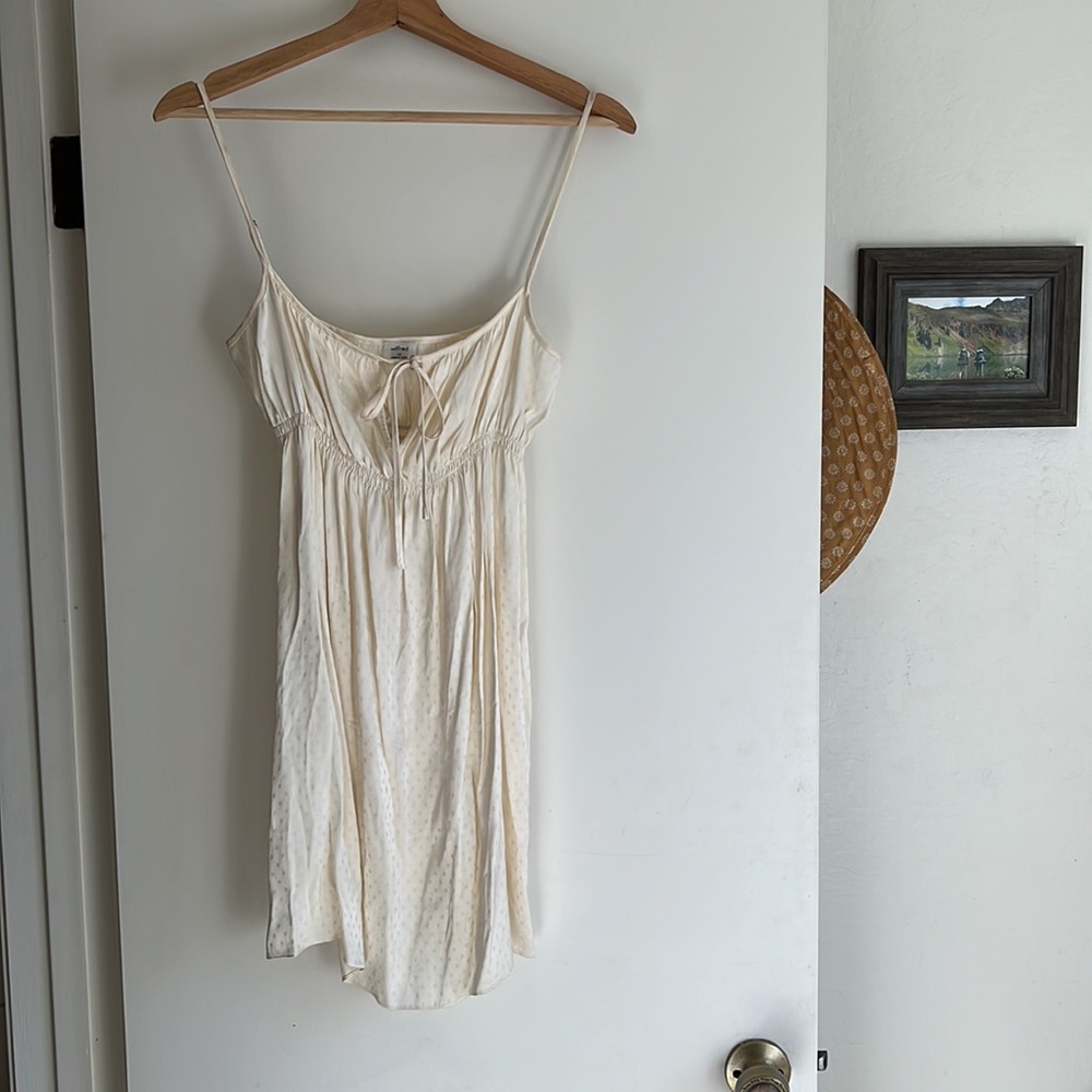 Wilfred white silk slip dress